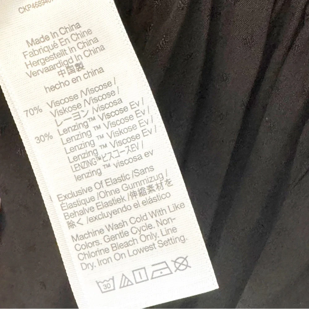 Madewell Lucie Tie-Back Long-Sleeve Jumpsuit in Black Star Jacquard Size 0 US - Picture 3 of 7